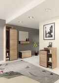 Rio 12 modulinis prieškambario baldų komplektas, plotis 220 cm, LMDP, su veidrodžiu, kelių spalvų pasirinkimas, modernus dizainas