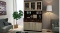 Indauja (bufetas) 120 cm pločio, pagaminta iš 18 mm laminuotos plokštės, su 3 mm lakuota HDF ir MDF juosta