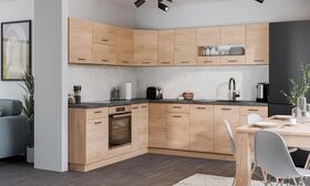Kampinis virtuvės komplektas Pati 460 cm su stalviršiu