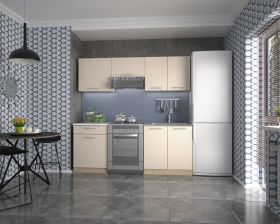 Virtuvės komplektas Marija, 200 cm pločio, vanilės spalvos