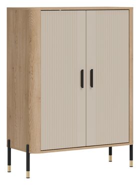 Spintelė su švelnaus uždarymo mechanizmais ir metalinėmis kojelėmis