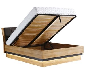 York B lova su atidaromu pakėlimo mechanizmu ir patalynės dėže