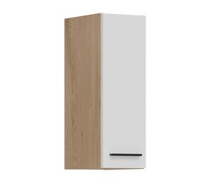 pakabinama virtuvės spintelė Pati PK01 balta su ąžuolo korpusu