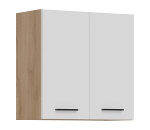 pakabinama virtuvės spintelė Pati PK05 balta su ąžuolo korpusu