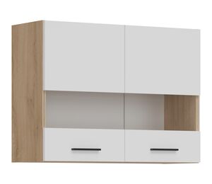 pakabinama virtuvės spintelė Pati PK06 balta su stiklo durelėmis