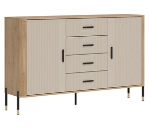 Komoda su kašmyro fasadais ir juodomis kojelėmis