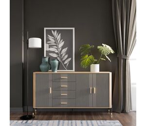 Komoda Dante DT10 interjere – elegantiškas akcentas svetainei ar valgomajam