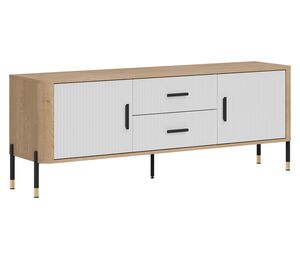 Modernus TV baldas ąžuolo spalvos korpusu