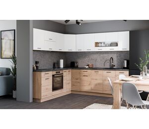 Moderni kampinė virtuvė Pati 460 cm, artisan ąžuolas