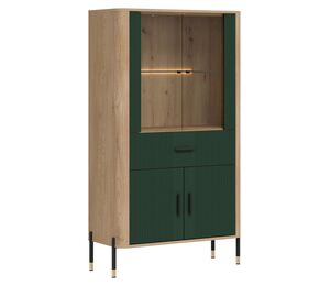 Žalia matinė vitrina su LED apšvietimu Dante kolekcijoje