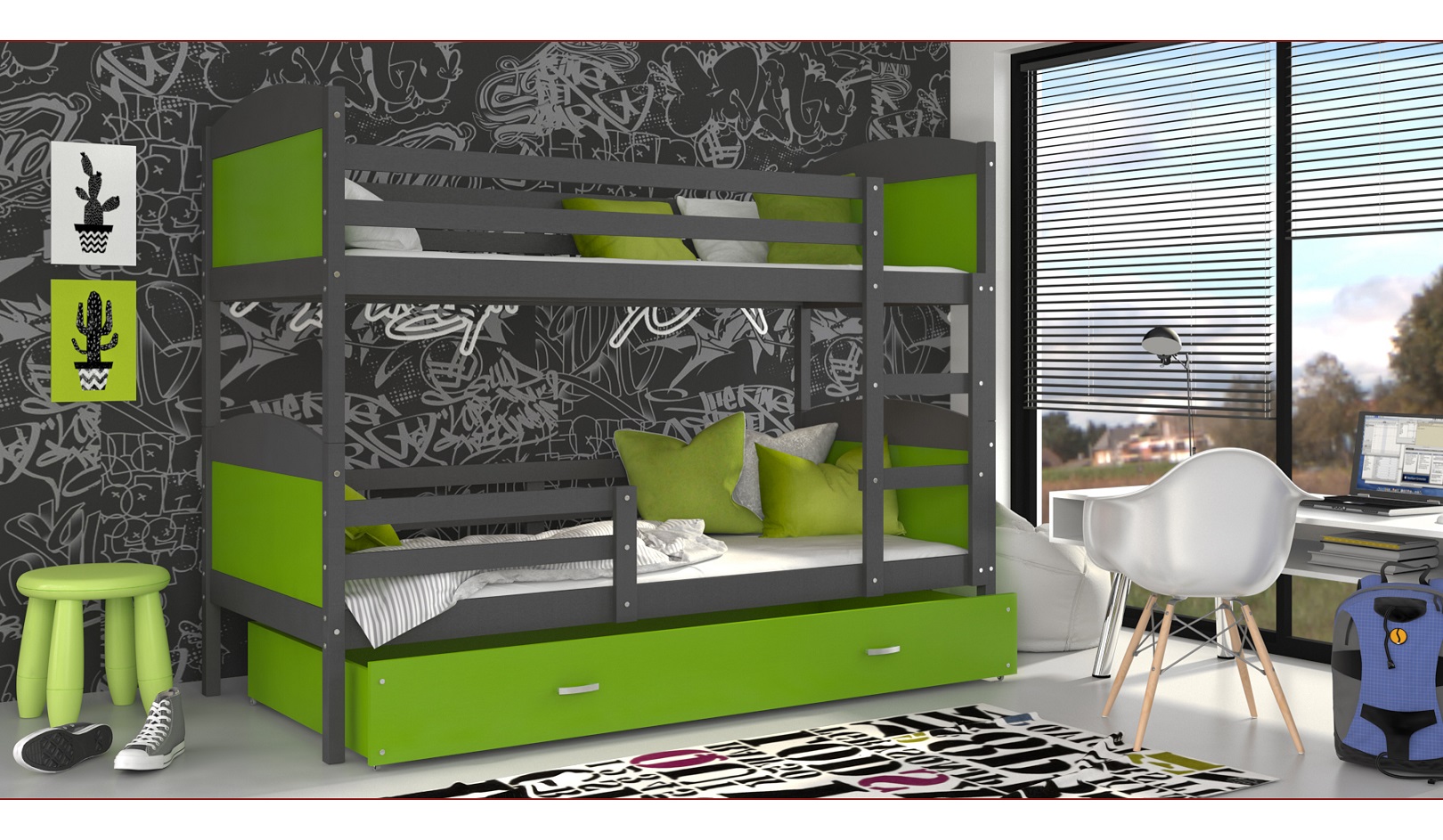 Dviaukštė lova Mateusz 80x190