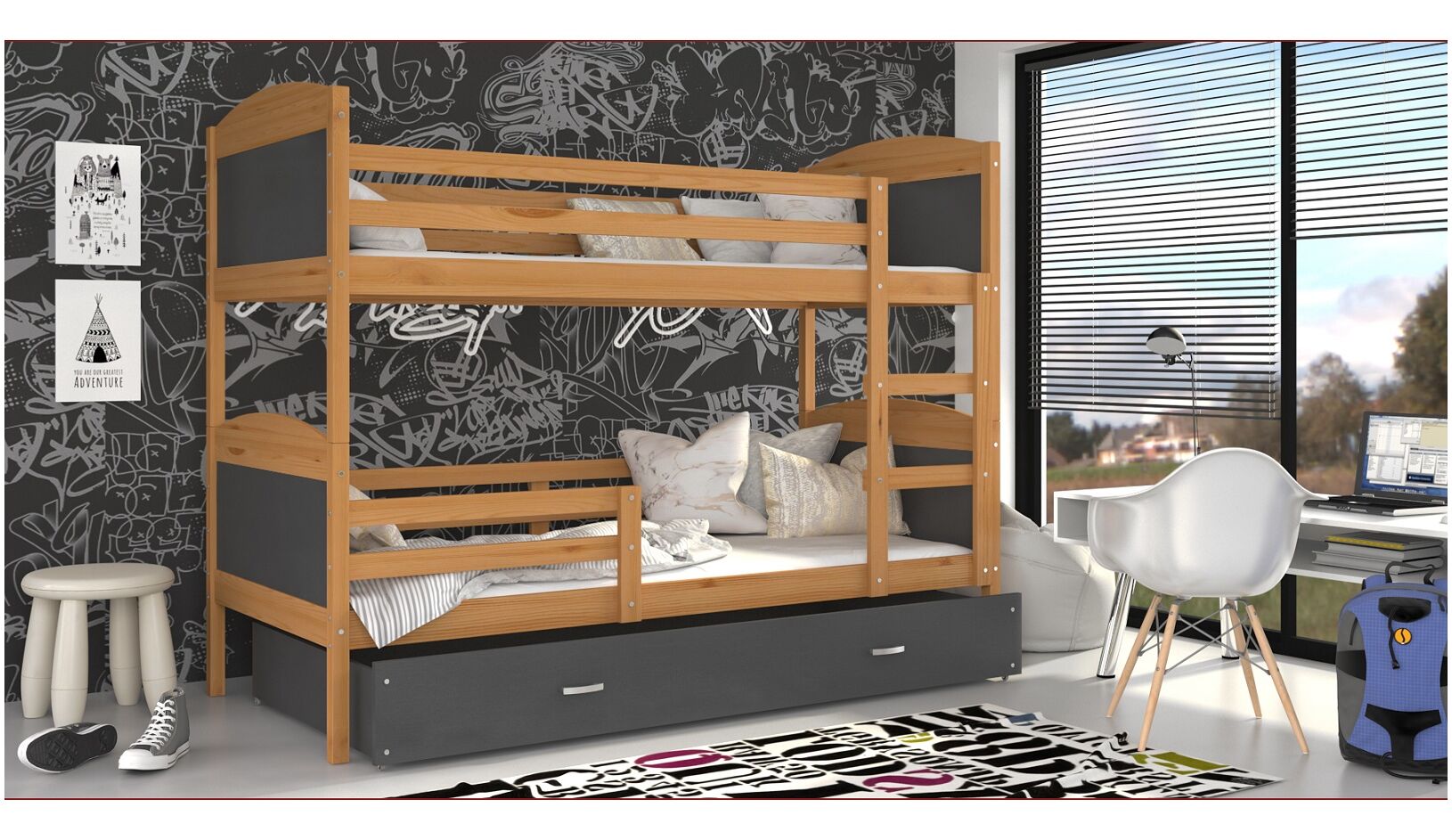 Dviaukštė lova Mateusz 80x190 - Image 12