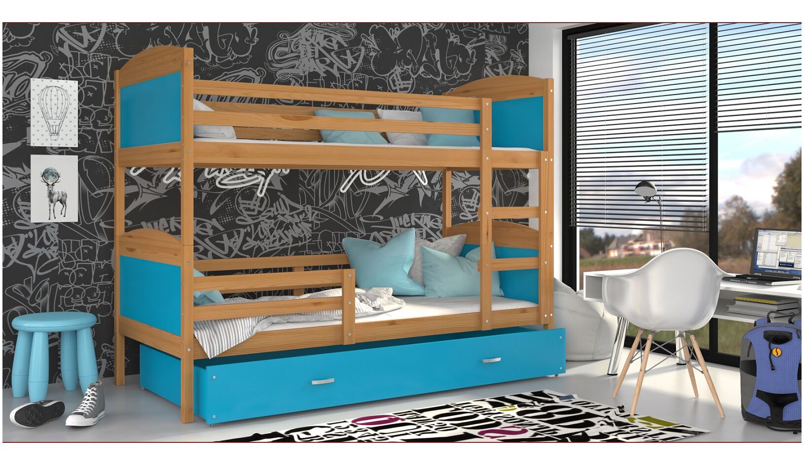 Dviaukštė lova Mateusz 80x190 - Image 14