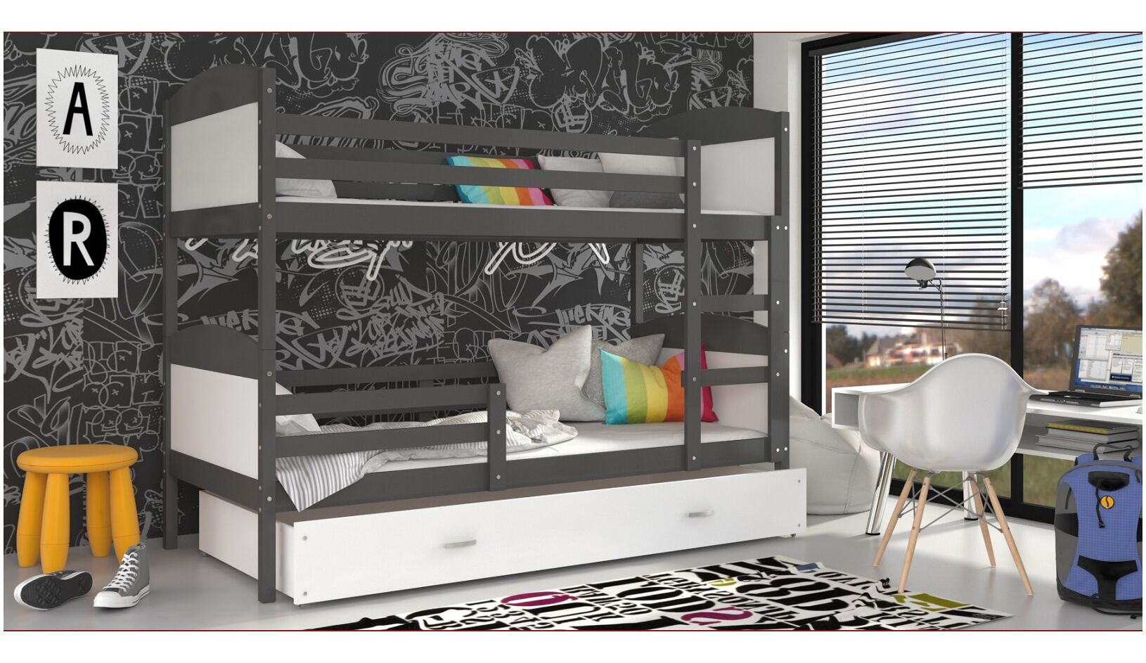 Dviaukštė lova Mateusz 80x190 - Image 5