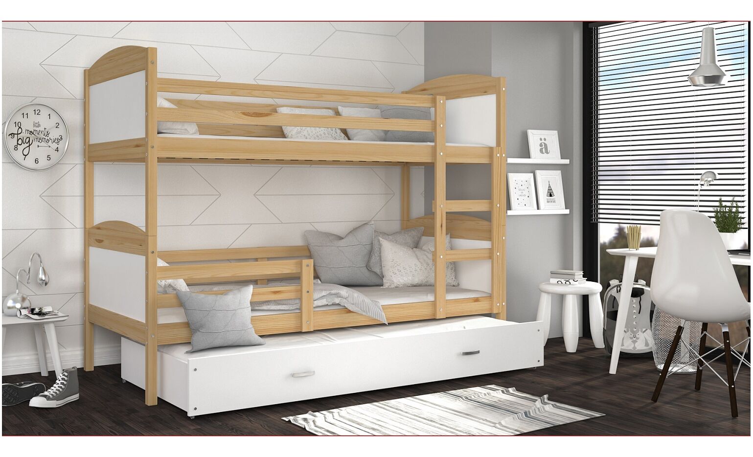 Dviaukštė trivietė lova Mateusz 90x200 - Image 13