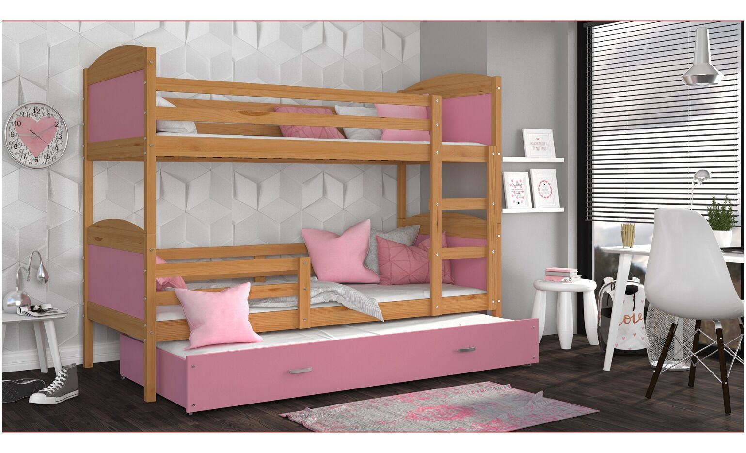 Dviaukštė trivietė lova Mateusz 90x200 - Image 10