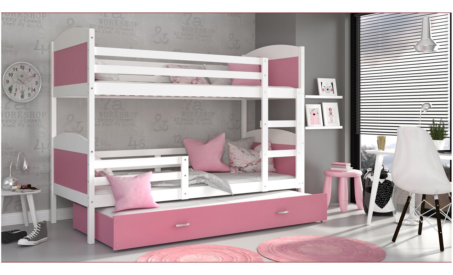 Dviaukštė trivietė lova Mateusz 90x200 - Image 5