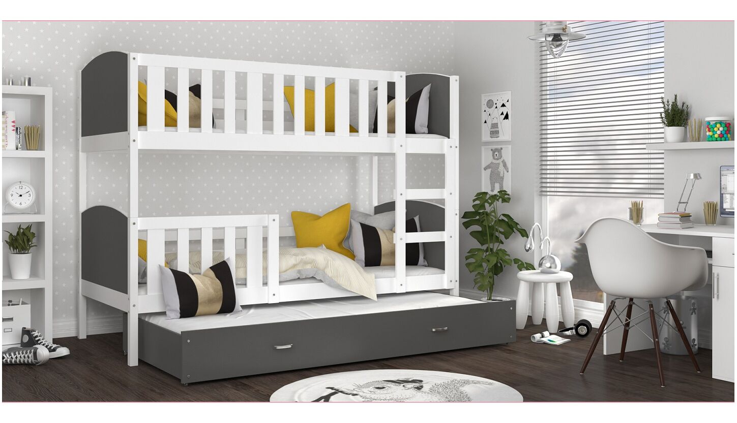 Dviaukštė trivietė lova Tami-3 90x200 - Image 9