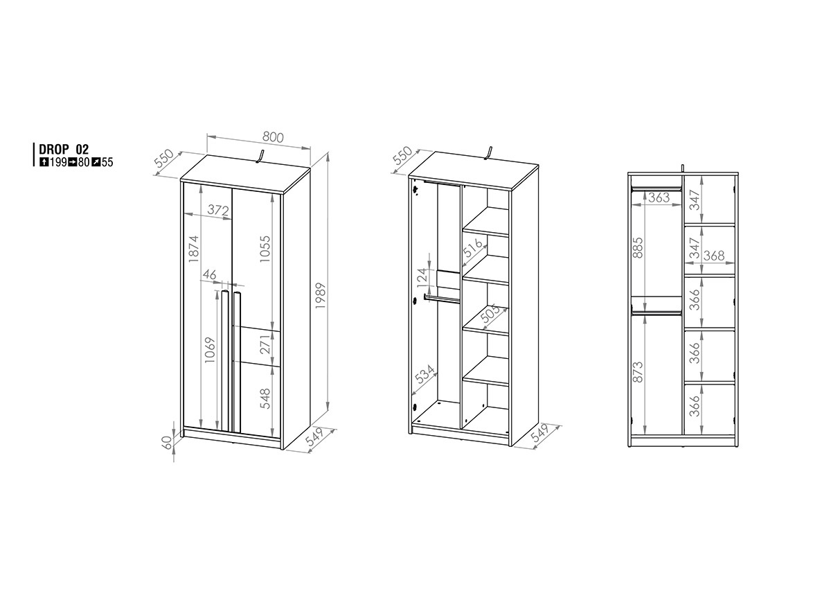 Vaikų kambario komplektas Drop F - Image 3
