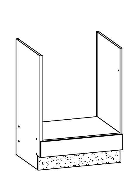 Pastatoma spintelė įmontuojamai viryklei Modena MD17/D60P