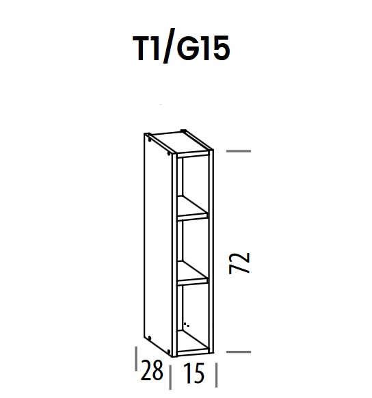 Pakabinama spintelė Tiffany T1/G15