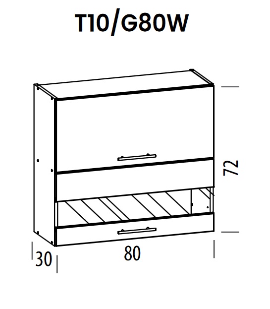 Pakabinama spintelė Tiffany T10/G80W