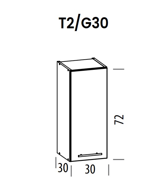Pakabinama spintelė Tiffany T2/G30