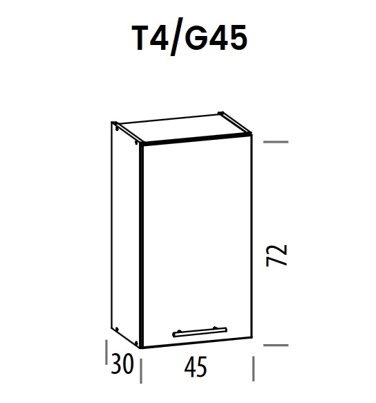 Pakabinama spintelė Tiffany T4/G45