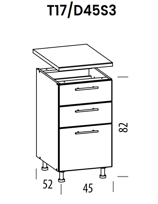 Pastatoma spintelė Tiffany T17/D45S3