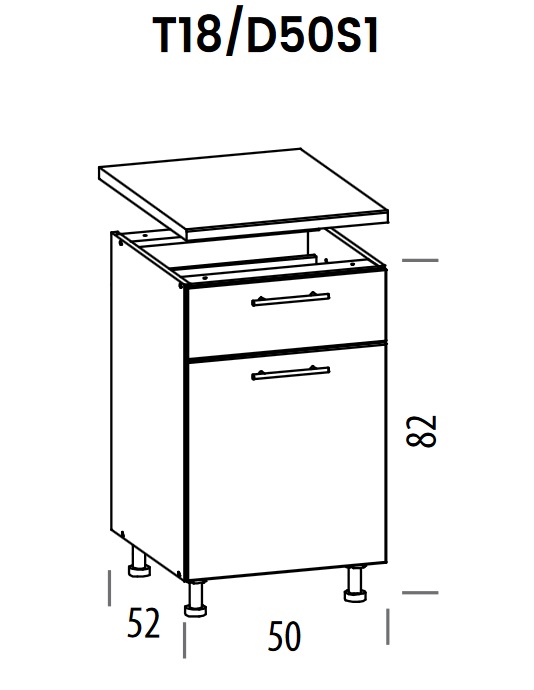 Pastatoma spintelė Tiffany T18/D50S1