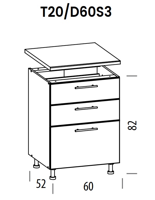 Pastatoma spintelė Tiffany T20/D60S3