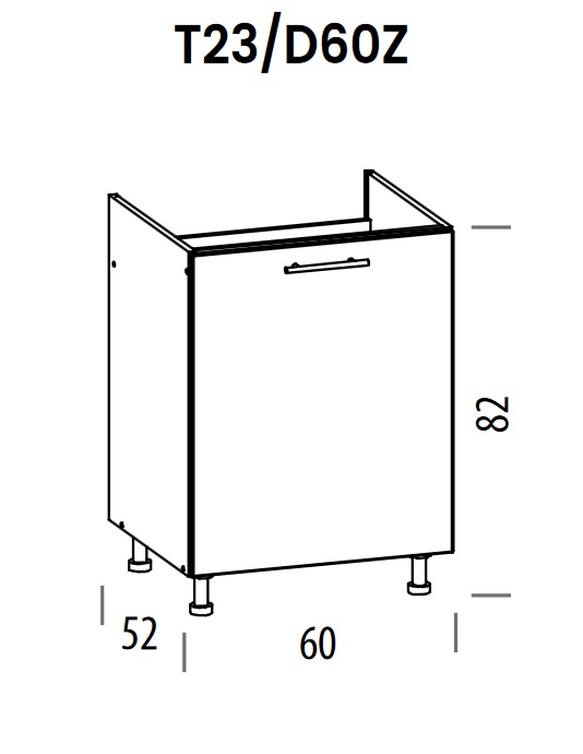 Pastatoma spintelė kriauklei Tiffany T23/D60Z