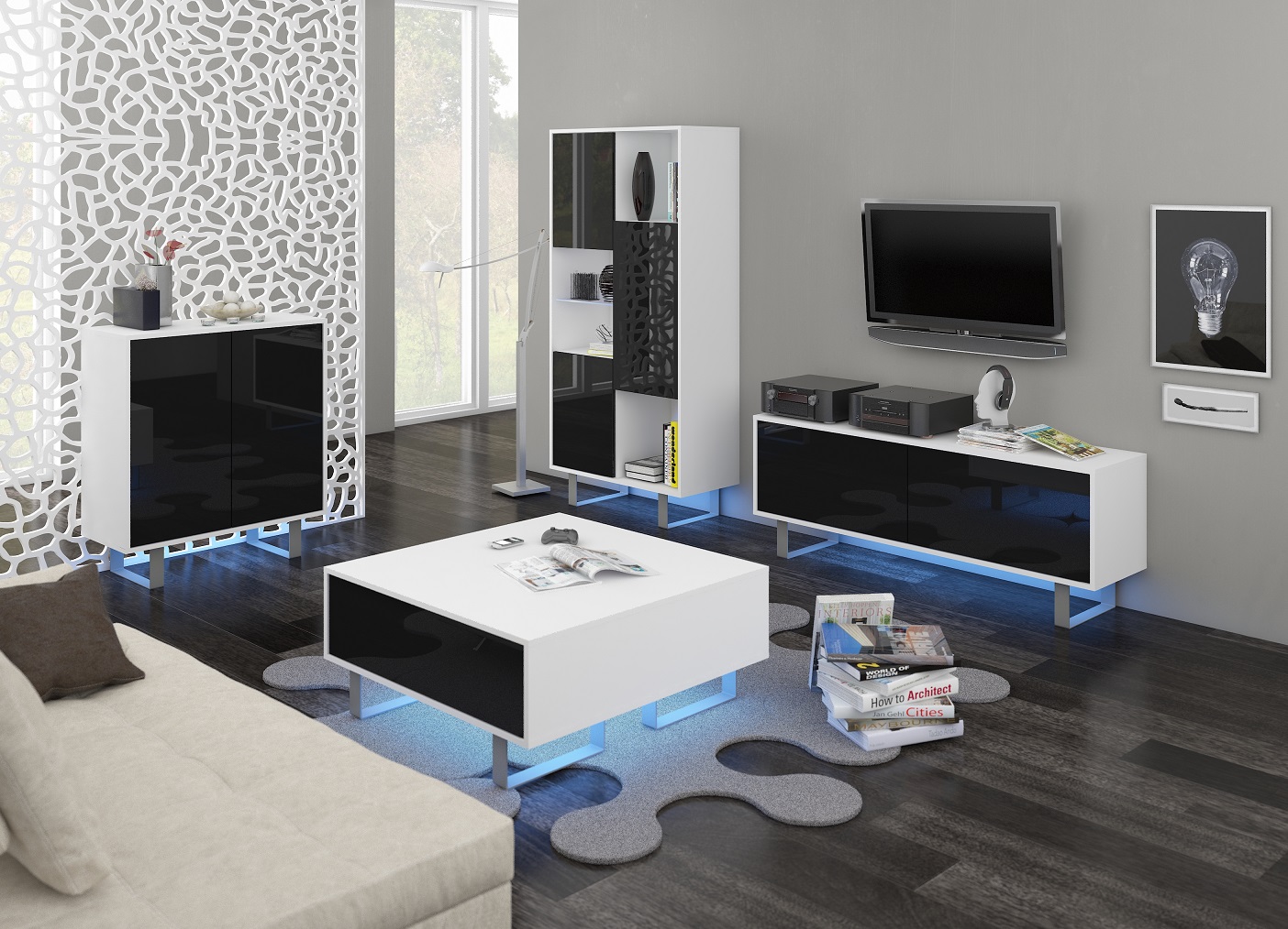 Balta   juoda blizgi