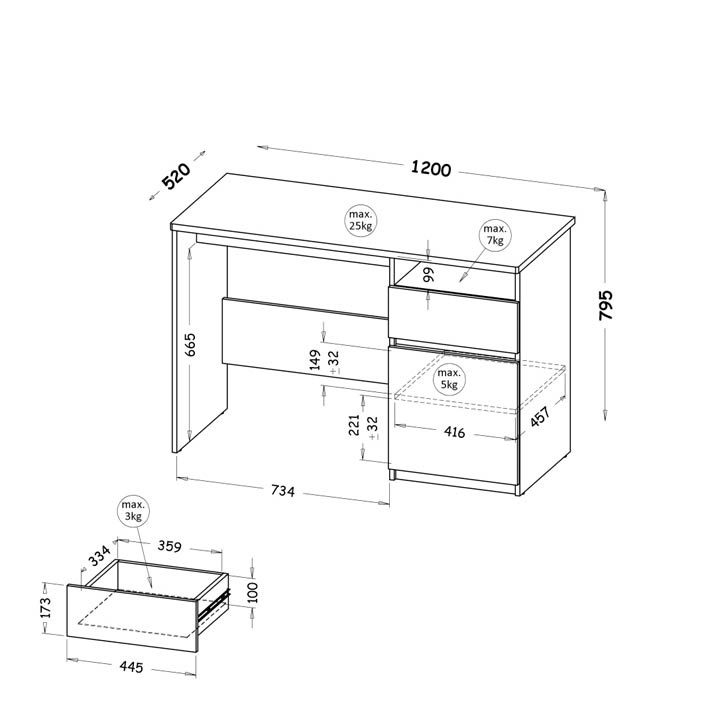 Darbo stalas Arca AR7 - Image 3