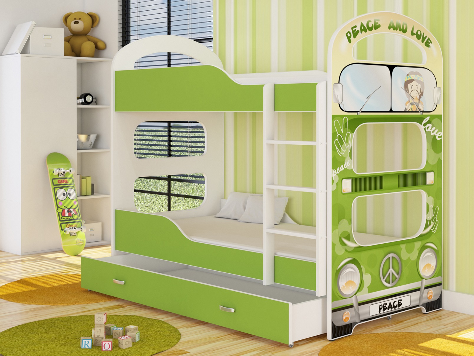 Dviaukštė lova Dominik N 80x160 - Image 2