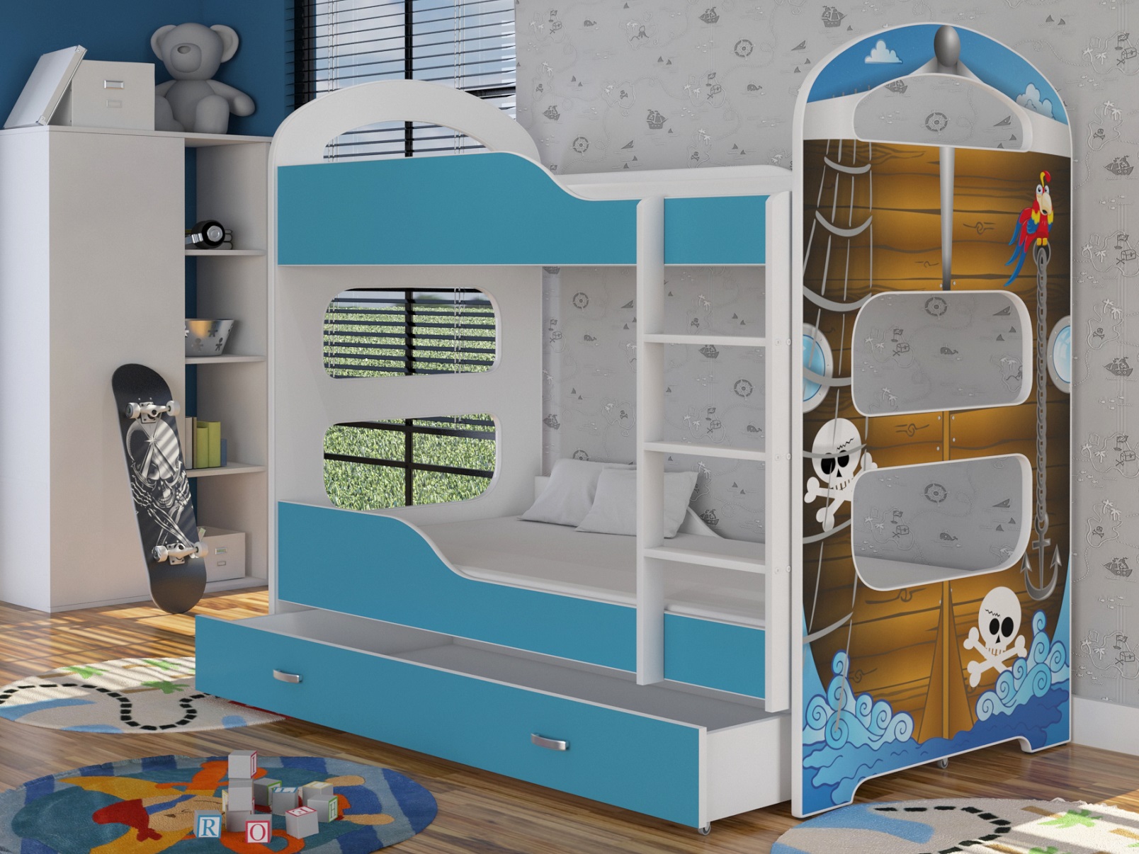 Dviaukštė lova Dominik N 80x160 - Image 4