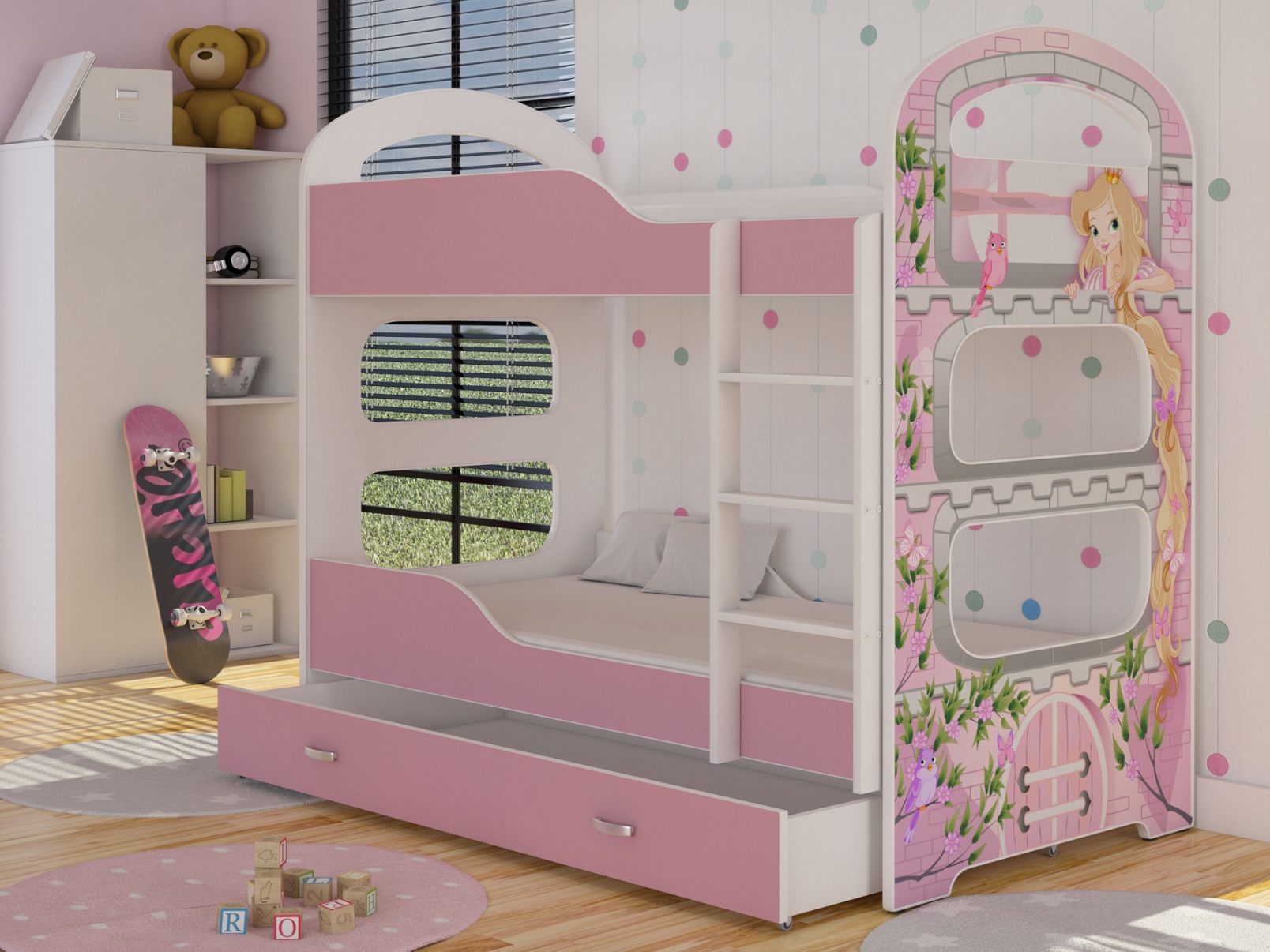 Dviaukštė lova Dominik N 80x160 - Image 5