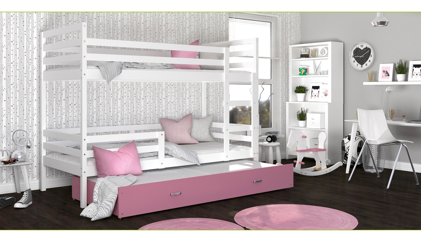 Dviaukštė trivietė lova Jacek-3 80x190 - Image 11