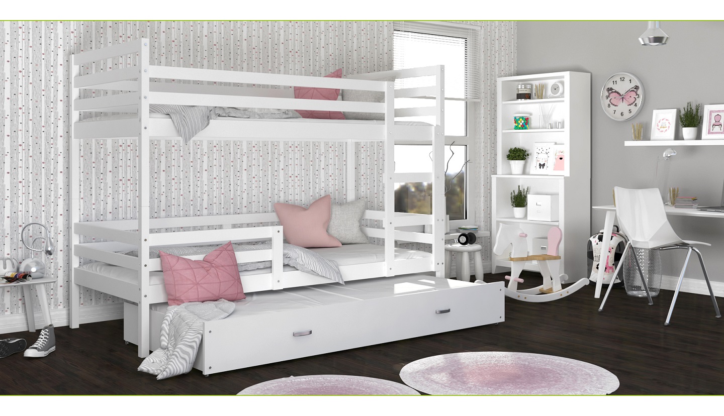 Dviaukštė trivietė lova Jacek-3 80x190 - Image 12