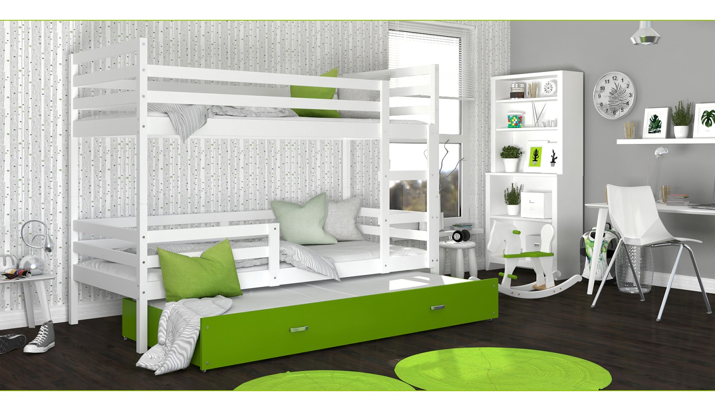 Dviaukštė trivietė lova Jacek-3 80x190 - Image 9