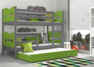 Dviaukštė trivietė lova Max-3 80x190