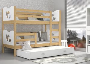 Dviaukštė trivietė lova Max-3 90x200