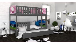 Dviaukštė trivietė lova Tami-3 80x190