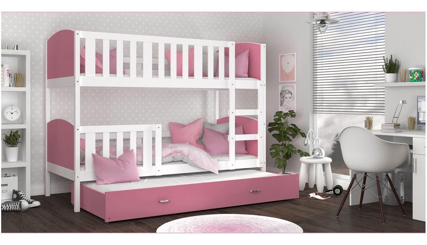 Dviaukštė trivietė lova Tami-3 80x190 - Image 11