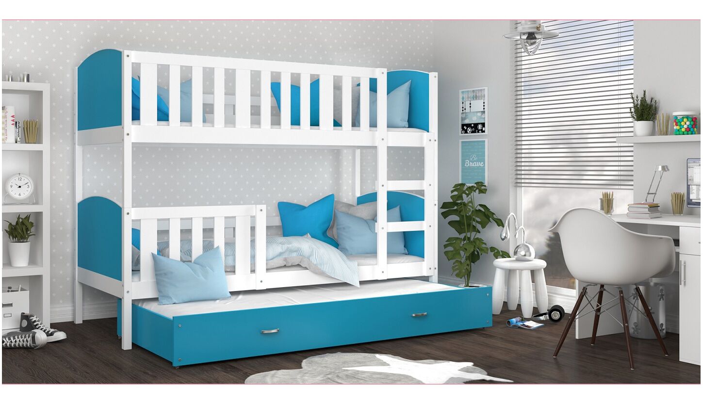 Dviaukštė trivietė lova Tami-3 80x190 - Image 12