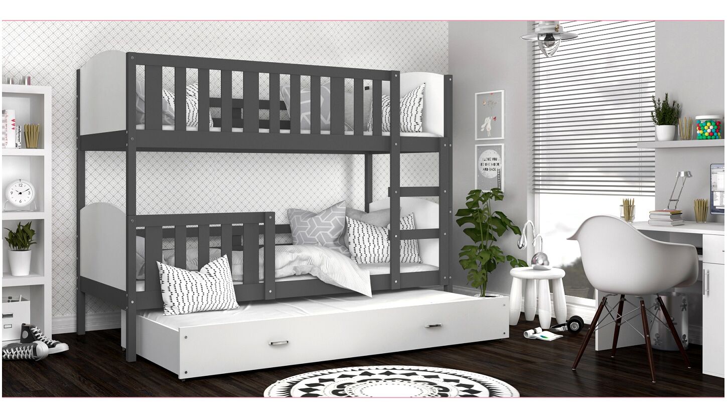 Dviaukštė trivietė lova Tami-3 80x190 - Image 8