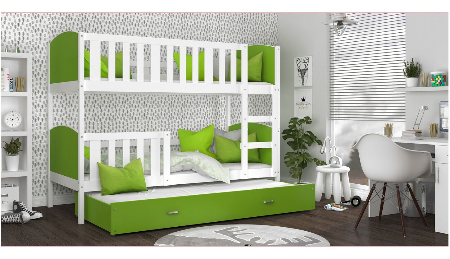 Dviaukštė trivietė lova Tami-3 80x190 - Image 9