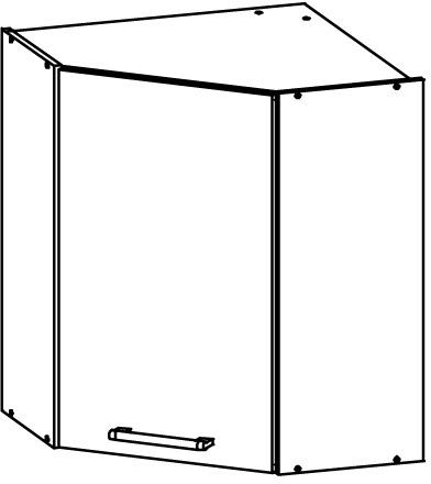 Kampinė pakabinama spintelė Modena MD10/G60NW