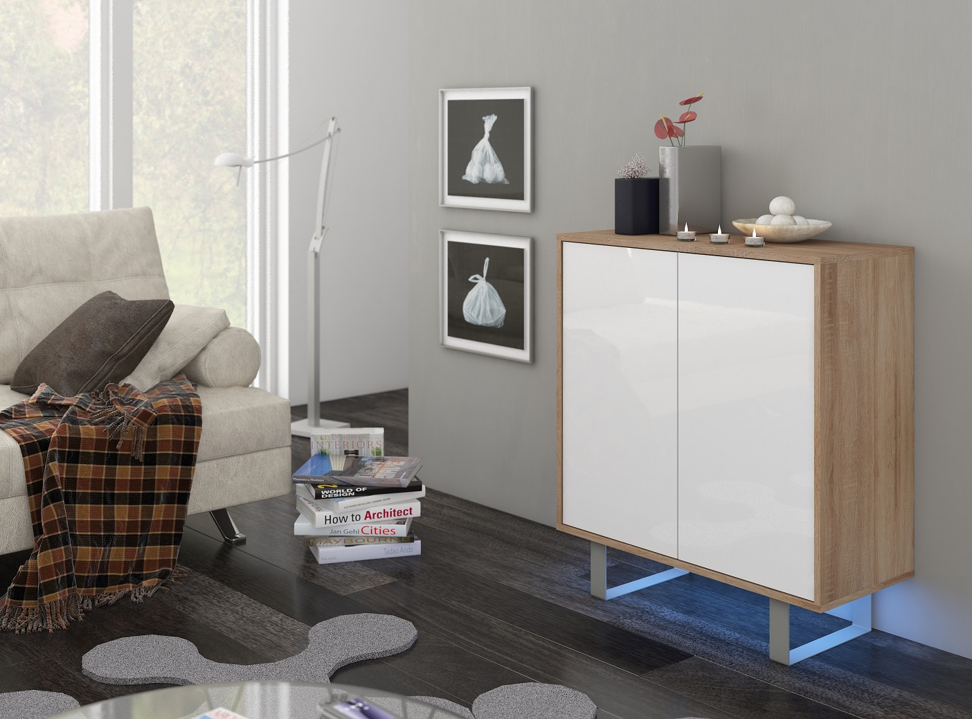 Sonomos ąžuolas   balta blizgi