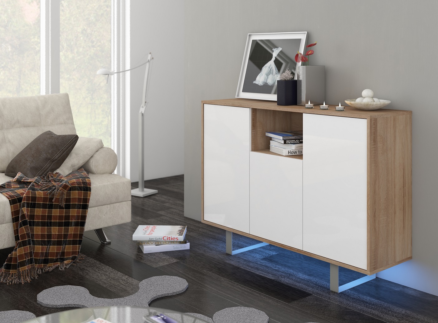 Sonomos ąžuolas   balta blizgi